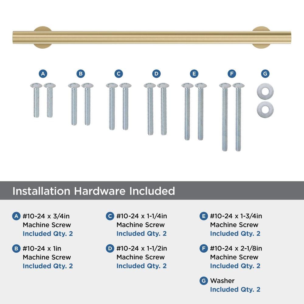 Champagne Bronze Modern Appliance Pull with Mounting Hardware