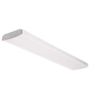 Contractor Select 48-in. 4000 Lumens Integrated LED White Low Profile Flush Mount Wraparound Light