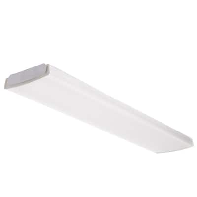 Contractor Select LBL4 4 ft. 41-Watt White Integrated LED Low Profile Wraparound Flush Mount