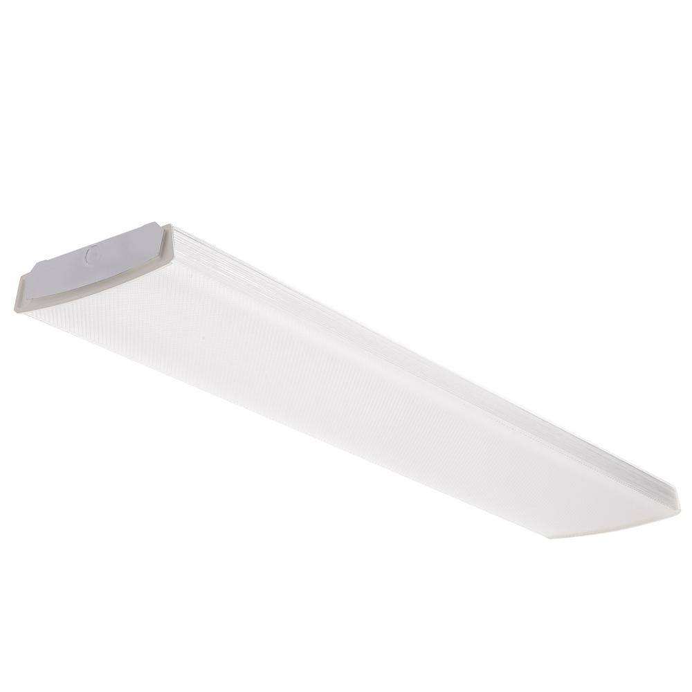 Lithonia Lighting Contractor Select 48-in. 4000 Lumens Integrated LED White Low Profile Flush Mount Wraparound Light 217NVY Sansujyuku sansujyuku.com