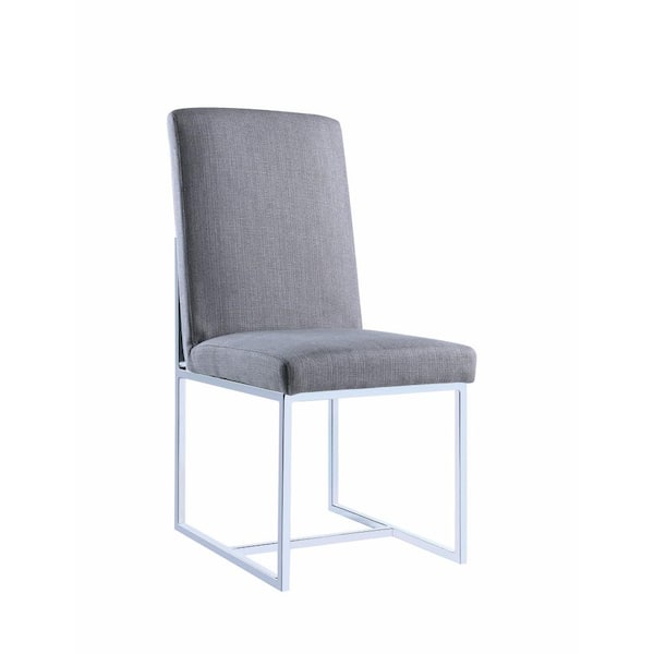 Benjara Modern Gray Floating Dining Side Chair (Set of 2)