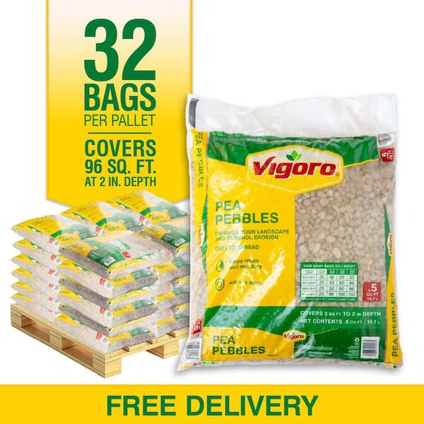 0.5 cu. ft. Pea Pebbles Landscape Rock (32 Bags/16 cu. ft./Pallet)