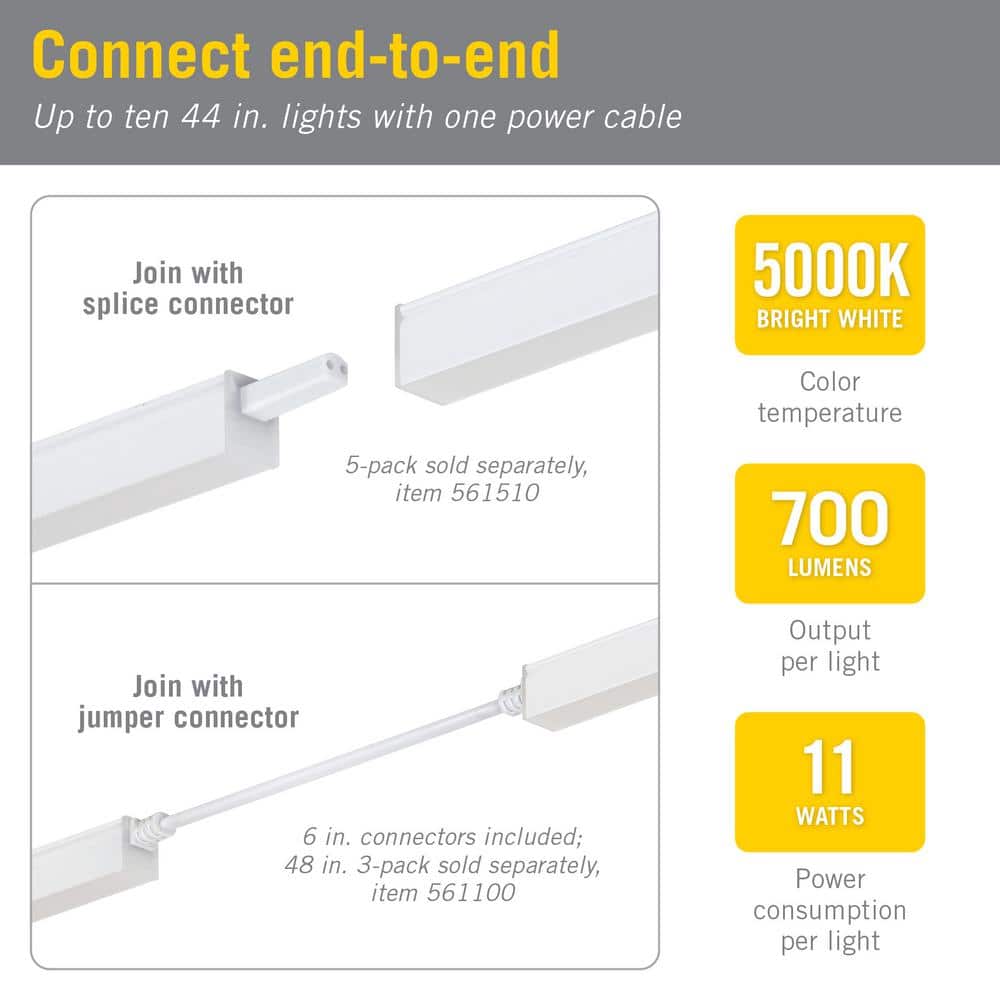 Ultra Slim 44'' Bright White LED Light Bar Set