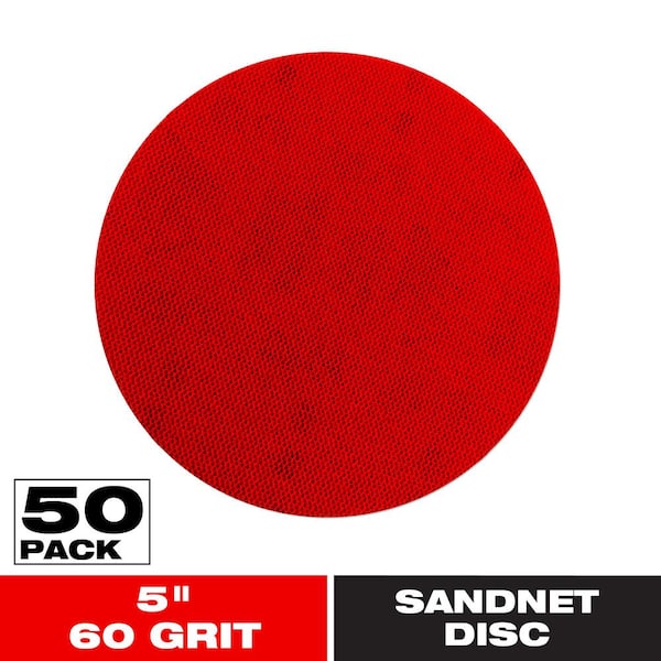DIABLO 5 in. 60-Grit SandNet Disc with Free Application Pad (50-Pack)