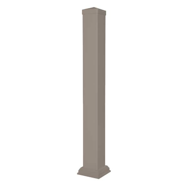 Weatherables 44 in. Vinyl Khaki Railing Post Sleeve Kit