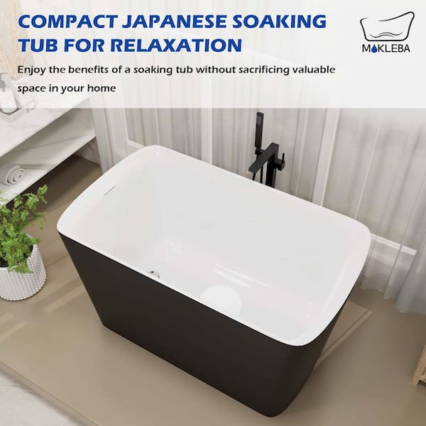Reviews for Mokleba 47 in.L x 27.55 in.W Japanese Soaking Acrylic