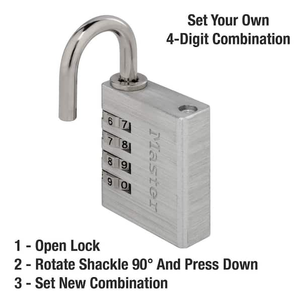 Master Lock® Combination Padlock With 3/4 Shackle, No Control Key Access -  Pkg Qty 5