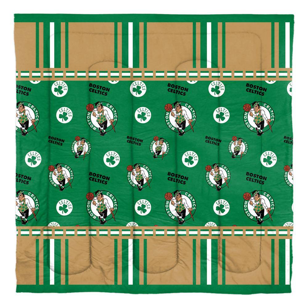 5-Piece Multi Colored Celtics Rotary Queen Size Bed In a Bag Set