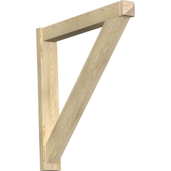 Ekena Millwork 6 in. x 42 in. x 42 in. Traditional Arts and Crafts Rough Sawn Douglas Fir Outlooker