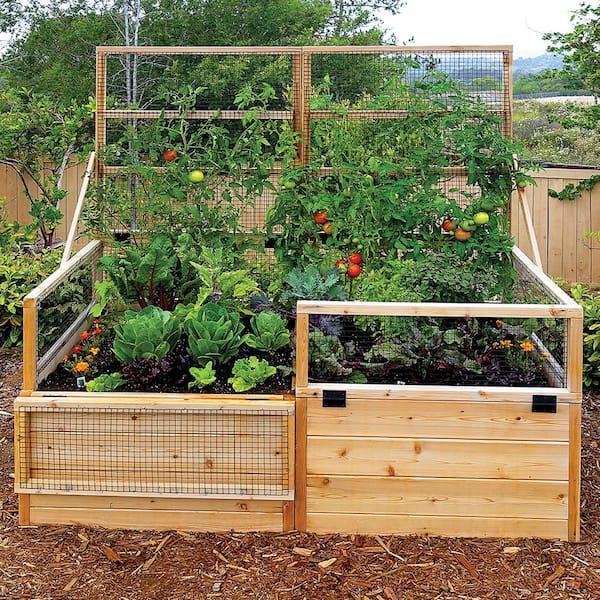 6 ft. x 3 ft. Garden in a Box with Trellis Lid