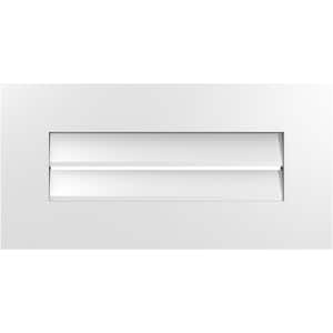 24 in. x 12 in. Vertical Surface Mount PVC Gable Vent: Functional with Standard Frame