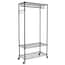 Oceanstar Chrome 3-Tier Metal Garage Storage Shelving Unit 9.1 in. W x ...