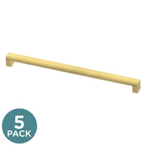 Simply Geometric 12 in. (305 mm) Modern Gold Cabinet Drawer Pulls (5-Pack)