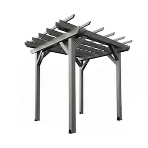 Bodhi 8 ft. x 8 ft. Coastal Teak Plastic Pergola