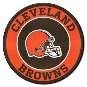 NFL Cleveland Browns Brown 2 ft. Round Area Rug