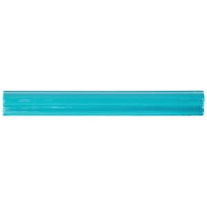 Newport Turquoise 1 in. x 10 in. Polished Ceramic Wall Pencil Liner Tile
