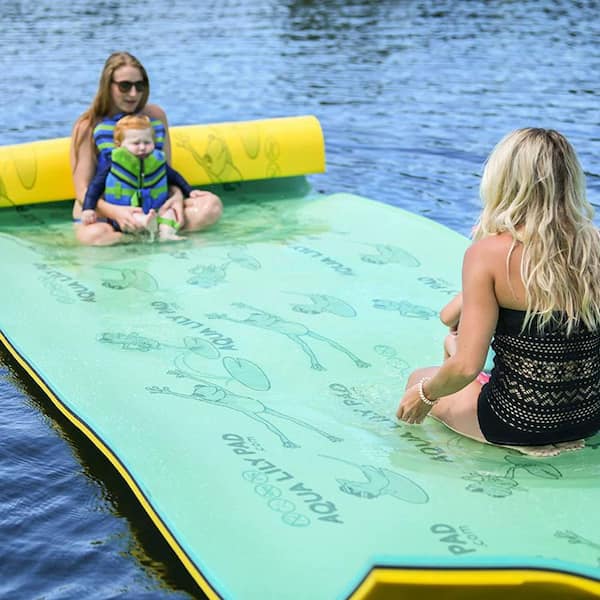 Aqua Lily Pad 20 ft. Bullfrog Water Playground Floating Foam