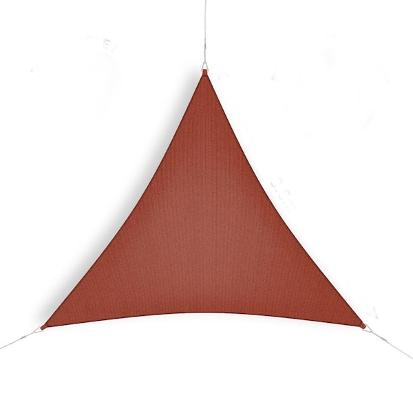 Coolaroo Ready to Hang 11 ft. x 11 ft. Brick Triangle Shade Sail