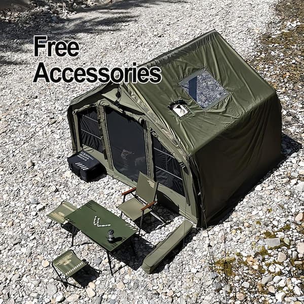 coody 8 ft. x 10 ft. Inflatable Tent Glamping Tents for 4 Person