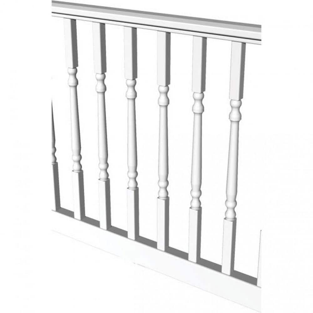 Original Rail 8 ft. x 36 in. White Vinyl Turned Baluster Level Rail Kit price history on PriceWatchPro