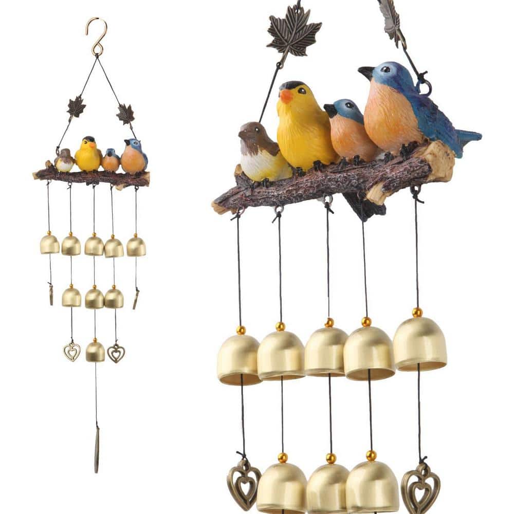 24.8 in. Birds Wind Chimes with Bells Decoration for Outdoor Garden and Home Decor price history on PriceWatchPro