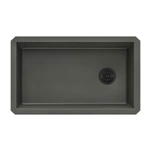 Epi Granite 32 x 19 in. Undermount Single Bowl Juniper Green Granite Composite Kitchen Sink