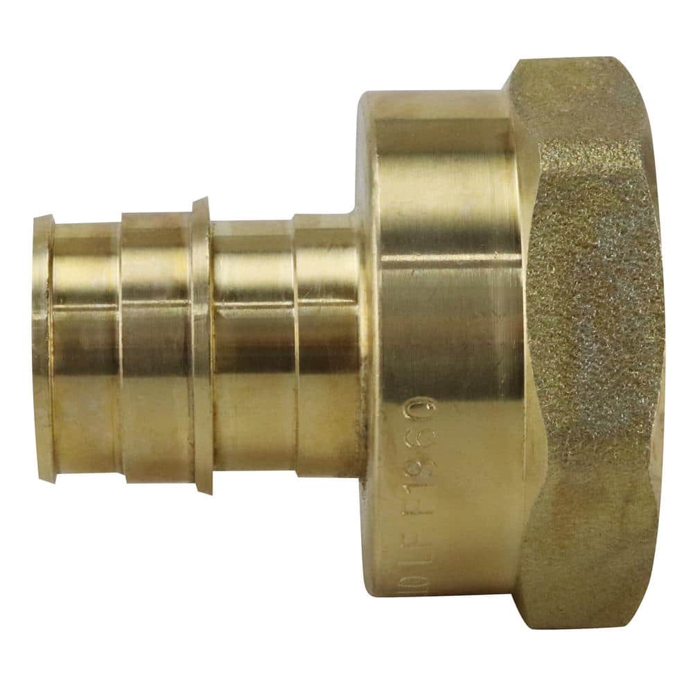 Apollo 3/4 in. Brass PEX-A Barb x 1 in. NPSM Manifold Inlet Adapter  EPXNPSM34 - The Home Depot