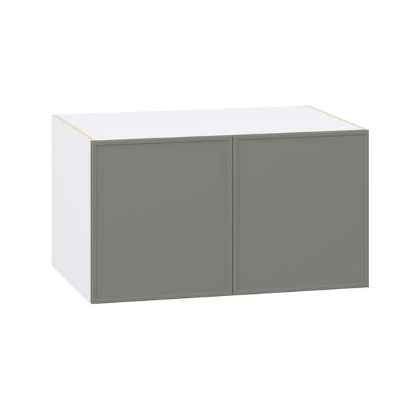 Fairview 36 in. W x 24 in. D x 20 in. H Assembled Slim Shaker Wall Bridge Kitchen Cabinet in Moss Green