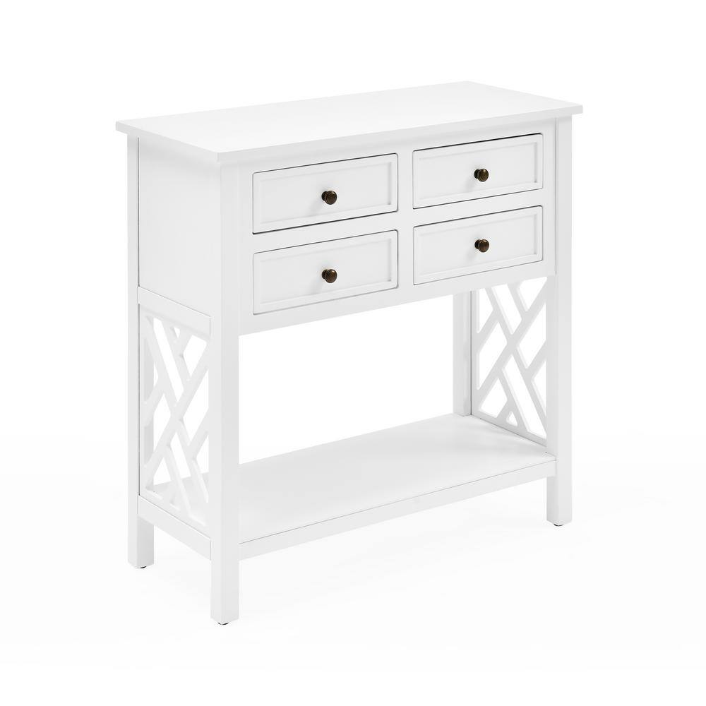 Coventry 32" White Pine Console Table with Open-Side Storage