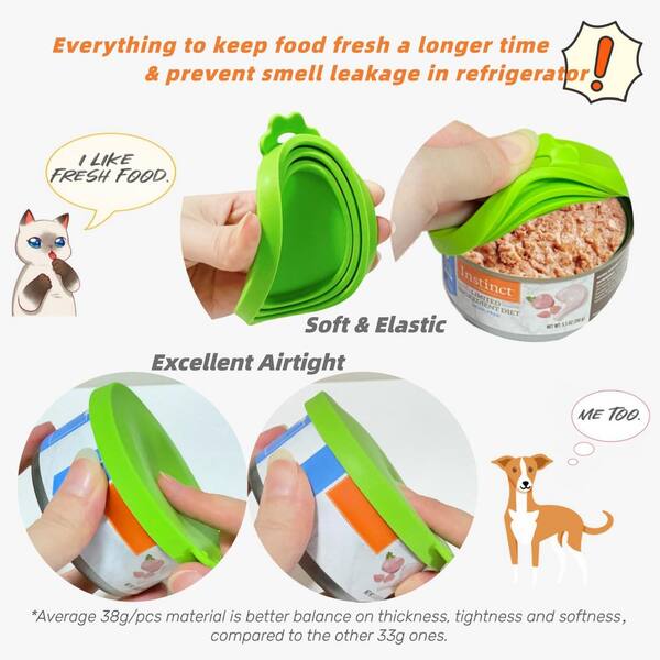 DADA Coperchi In Silicone Per Lattine Cibo Per Animali – Confezione Da 2, Universale 6,5/7,5/8,5cm