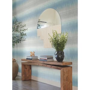 60.75 sq.ft. Blue Desert Textile Wallpaper