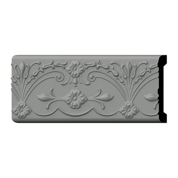 Ekena Millwork 5.875 in. D x 5.875 in. W x 94.5 in. L Primed Polyurethane Panel Moulding
