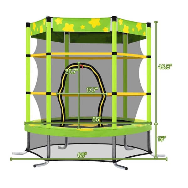 140cm Indoor Trampoline Installation With Protective Net Ideal For