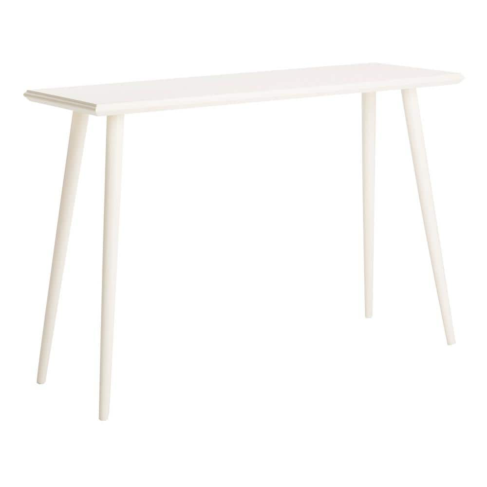 Transitional 47'' White Pine Wood Sleek Console Table