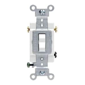 Leviton 20 Amp Commercial Double-Pole Toggle Switch, White R52