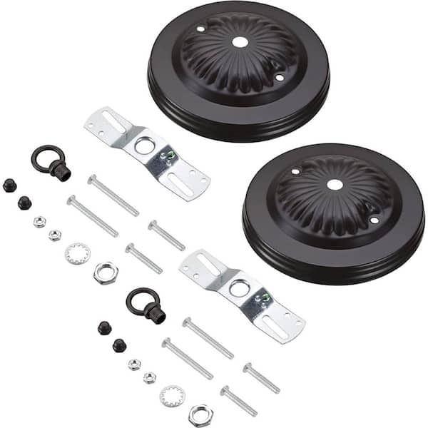 Unbranded 5 in. Dia with Loop and 7/16 in. Center Hole Oil Rubbed Bronze Finish Chandelier Fixture Canopy Kit (2-Pack)