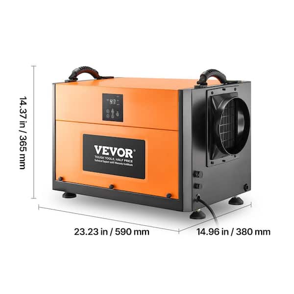 156 Pt. 2300 sq. ft. Commercial Dehumidifier with Drain Hose, in. Orange Portable Crawl Space Dehumidifiers for Basement