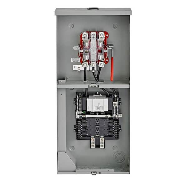 150 Amp Outdoor Meter Main Combo, 8-Spaces, Ringless with Lever Bypass, 5th Jaw Installed LS815-B5D