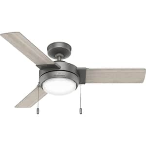 Mesquite 44 in. Indoor Matte Silver Ceiling Fan with Light Kit
