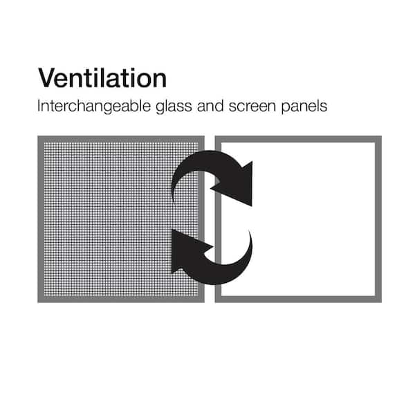 Grisham 36 in. x 80 in. 409 Series Spanish Lace Steel Black