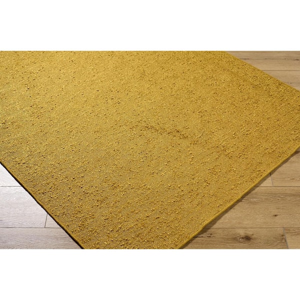 Lush Yellow Cottage 9 ft. x 12 ft. Indoor Area Rug