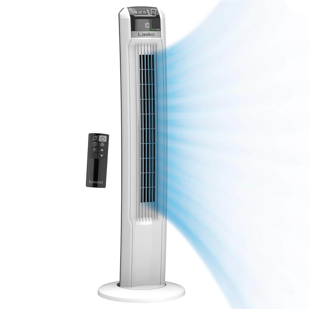 Eco Quiet 42 in. 12 Speed DC Motor Tower Fan in White with Night Mode, Timer, Quiet Operation, Oscillation, Remote price history on PriceWatchPro