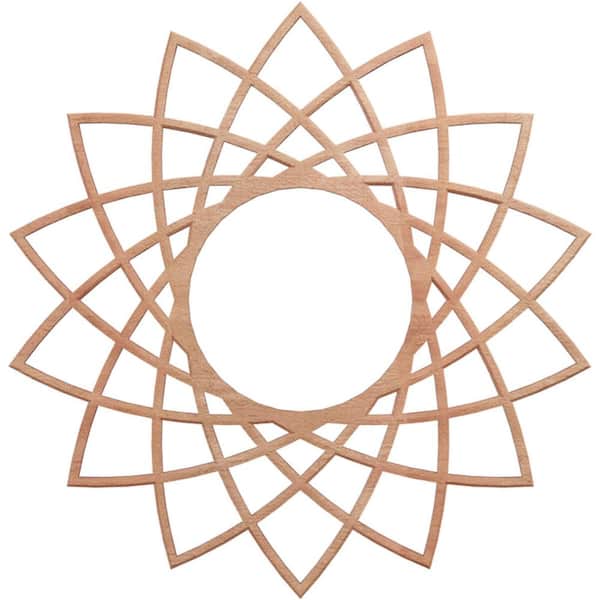 Ekena Millwork 0.375 in. x 6.125 in. x 16 in. Wood Medallion Moulding