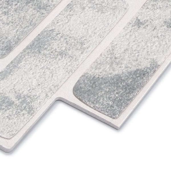 MCM Brick 11.8 in. x 23.6 in. Matte Gray Natural Clay Flexible Stone Look Travertine Wall Tile (11.64 sq. ft./Case)