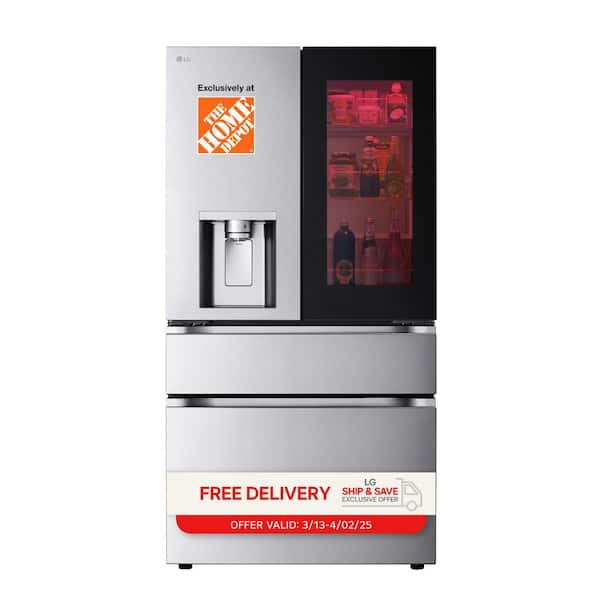 29 cu. ft. SMART MyColor InstaView Standard-Depth MAX 4-Door French Door Refrigerator in Stainless Steel with Craft Ice