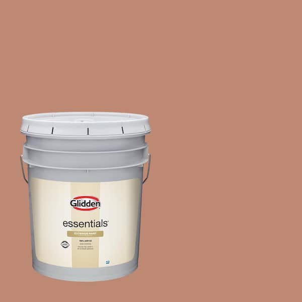 Glidden Essentials 5 gal. PPG1068-5 Terrazzo Tan Flat Exterior Paint