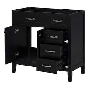 Virubi Classic 46.9 in. Bath Vanity Cabinet without Top in Black