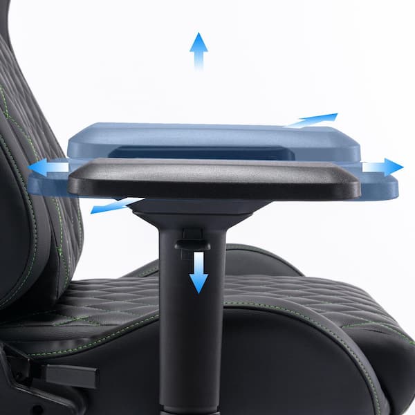 Pinksvdas Gaming Chairs Green 4D Arms and Builtin Airbag Lumbar