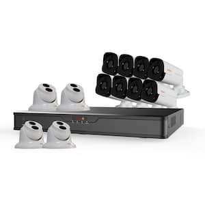 Ultra HD 16-Channel 4TB NVR Surveillance System with 12 4 Megapixel Cameras and Night Vision