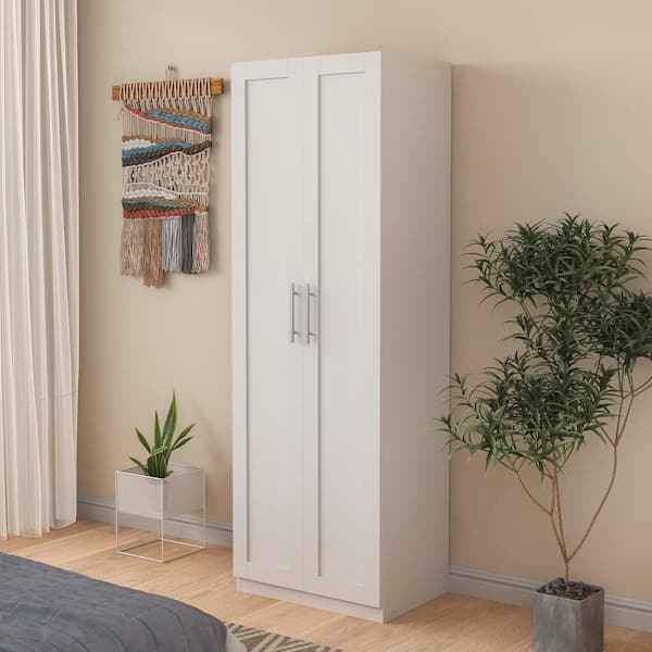 White Armoire 70.87 in. H x 16.93 in. W x 23.62 in. D